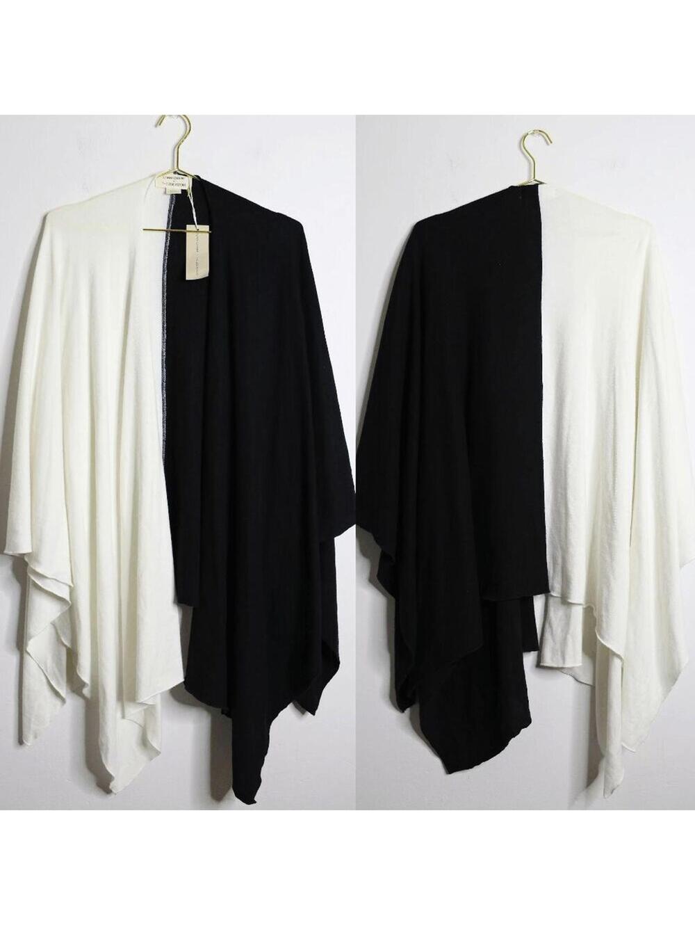 NWT Donni Charm x Zoe Report Black + White Knit Scarf Shawl - OS